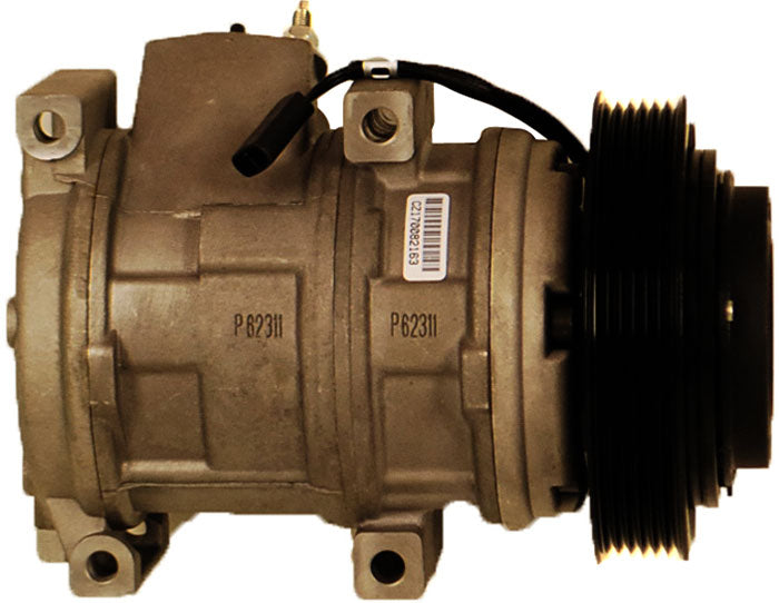 10000665 A/C Compressor, With Clutch, 6-Groove Pulley, Valeo OE Replacement